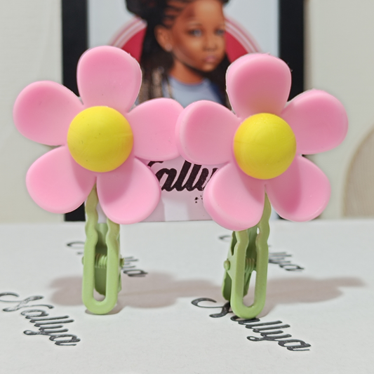 Barrettes x2 fleurs