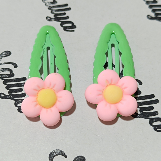 Barrettes x2 fleur