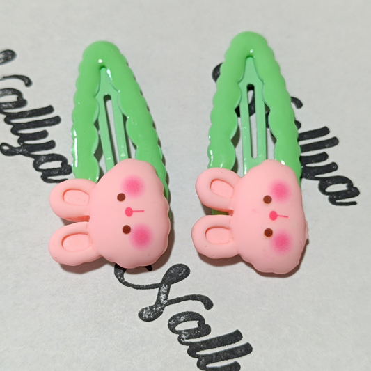 Barrettes x2 lapins