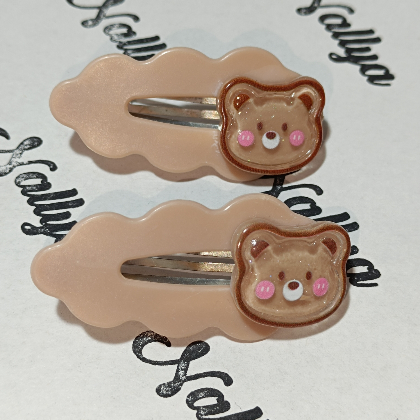 Barrettes x2 ourson