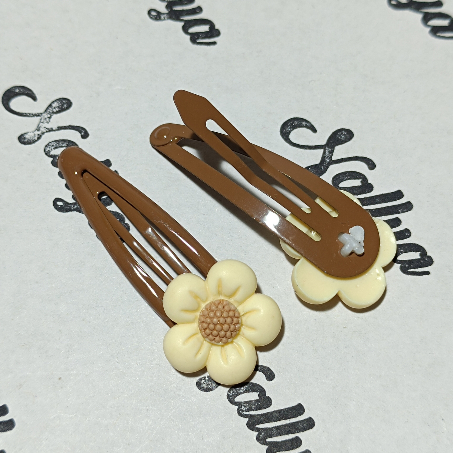 Barrette x2 fleurs