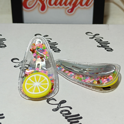 Barrettes x2 citron