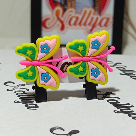 Barrettes x2 papillon