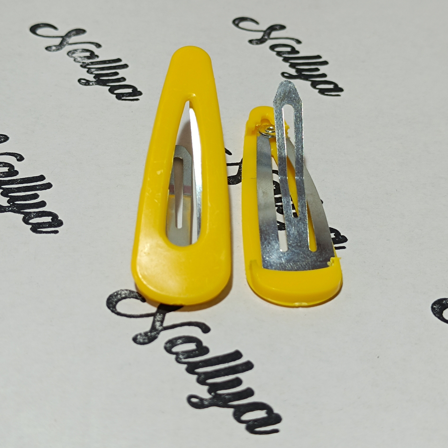 Barrettes x2 jaune