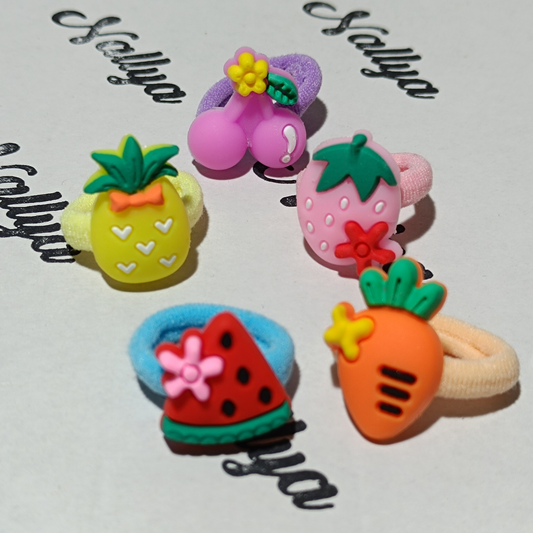 Lot de 10 mini chouchous fruits