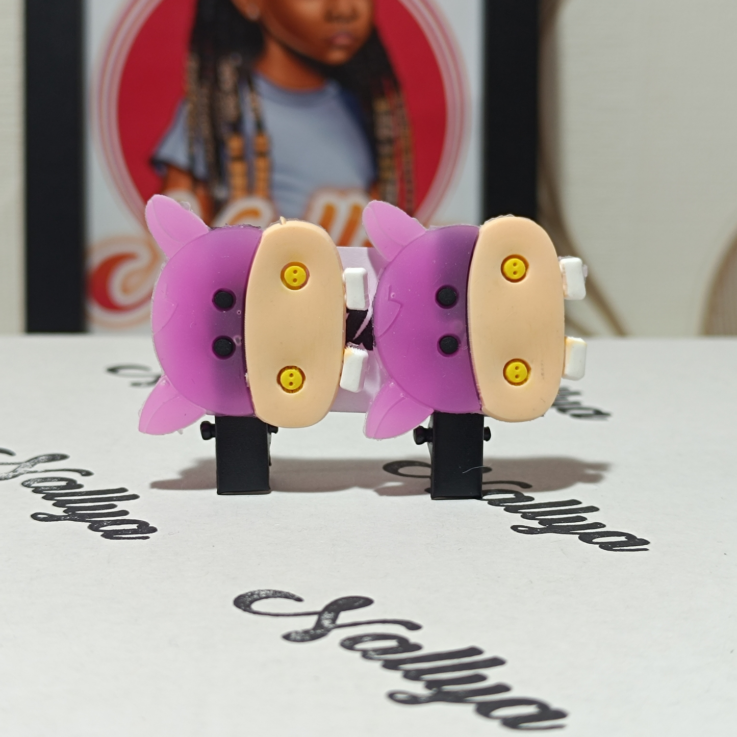 Barrettes x2 vache