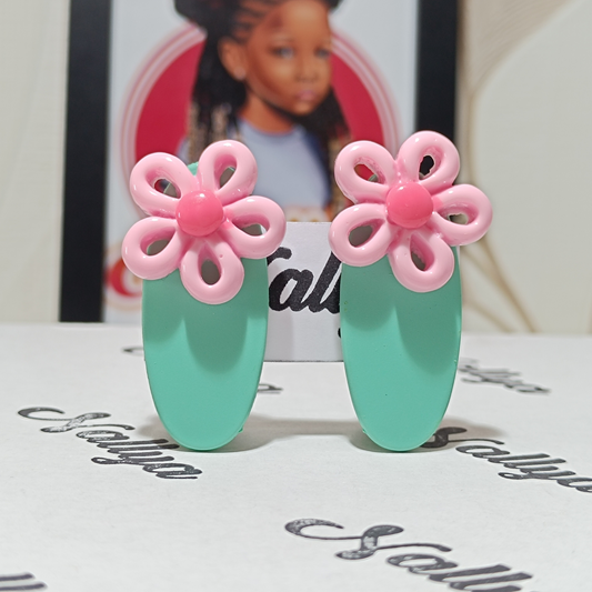 Barrettes x2 fleurs