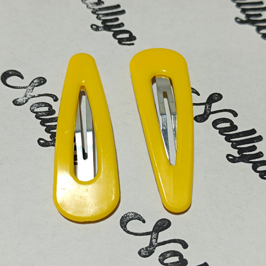 Barrettes x2 jaune