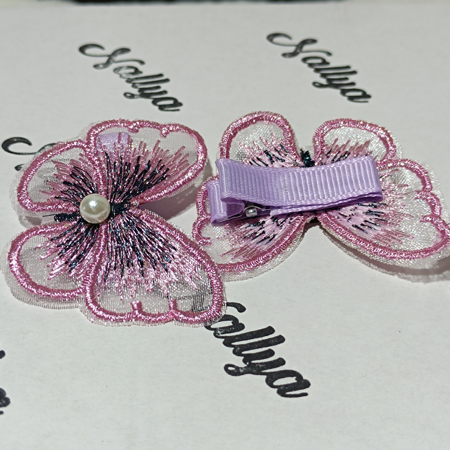 Barrettes x2 papillon