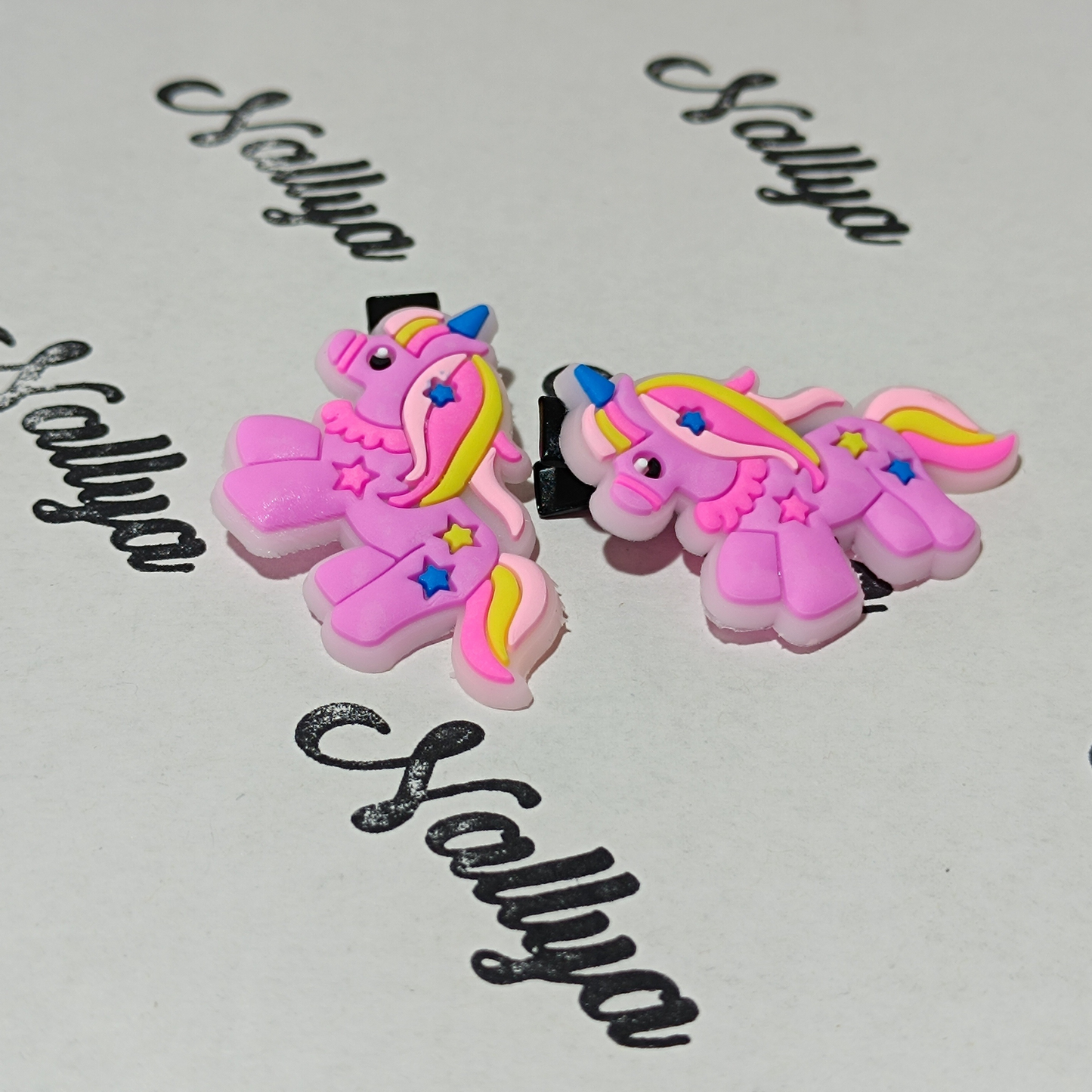 Barrettes x2 licorne