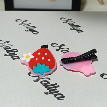 Barrettes x2 fraise