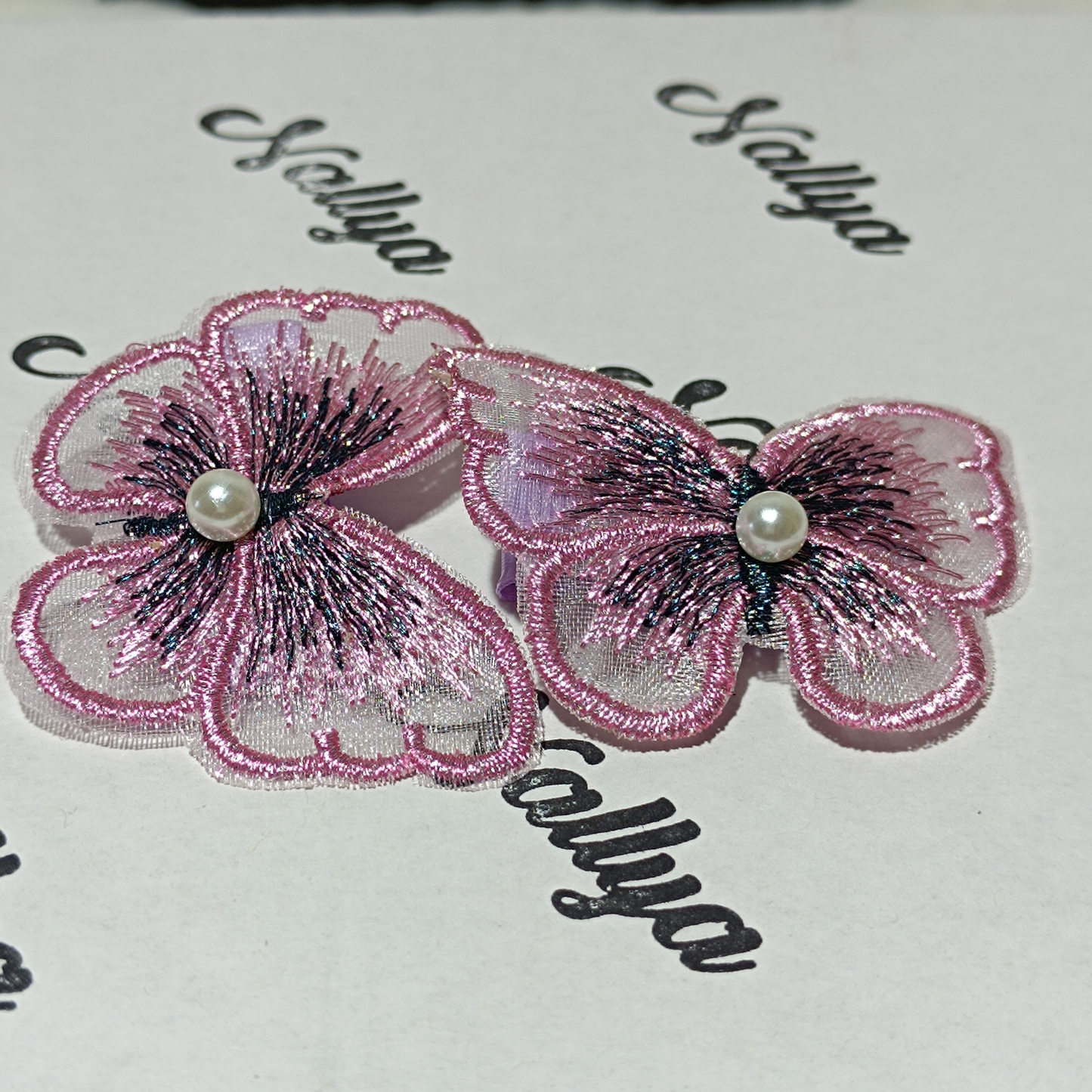 Barrettes x2 papillon