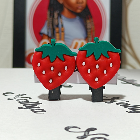 Barrettes x2 fraise