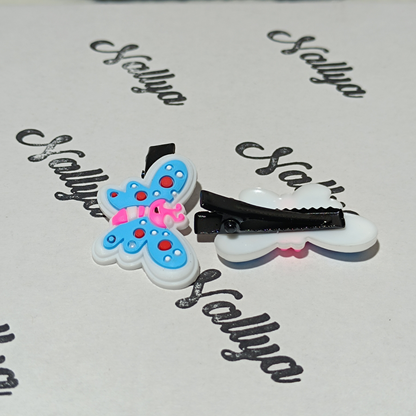 Barrettes x2 papillon