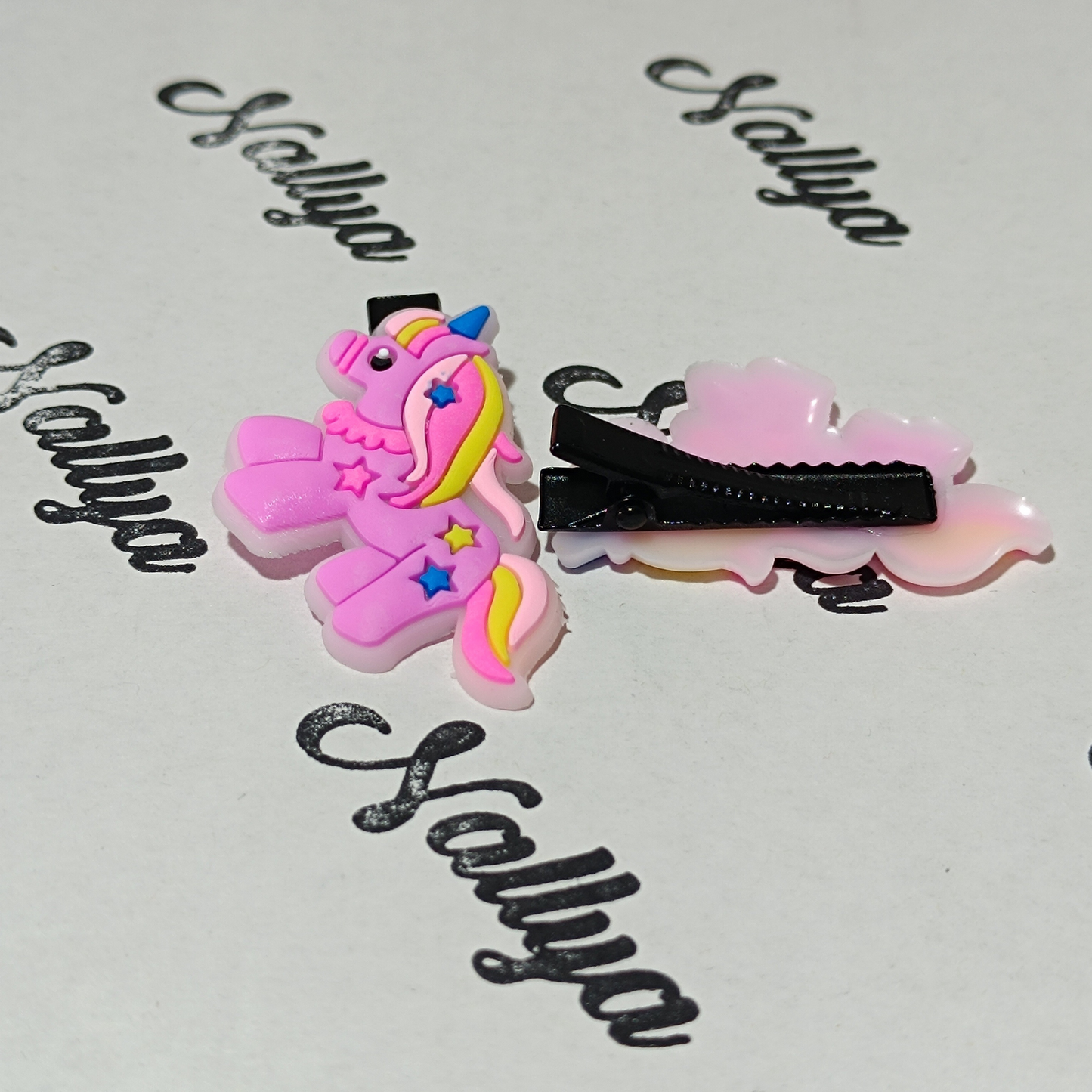 Barrettes x2 licorne