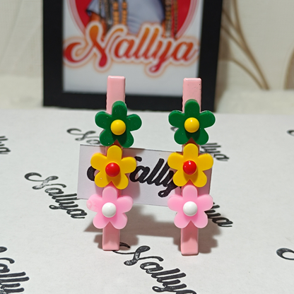 Barrettes x2 fleurs