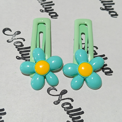 Barrettes x2 fleurs
