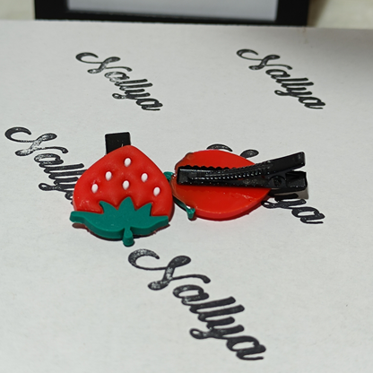 Barrettes x2 fraise
