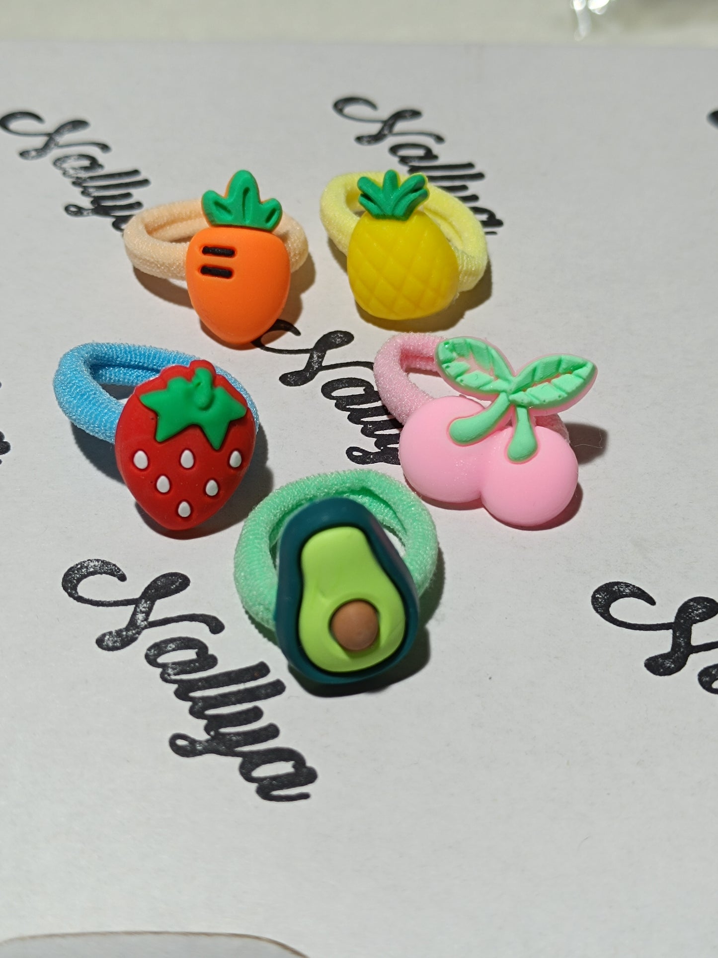 Lot de 10 mini chouchous en forme de fruits