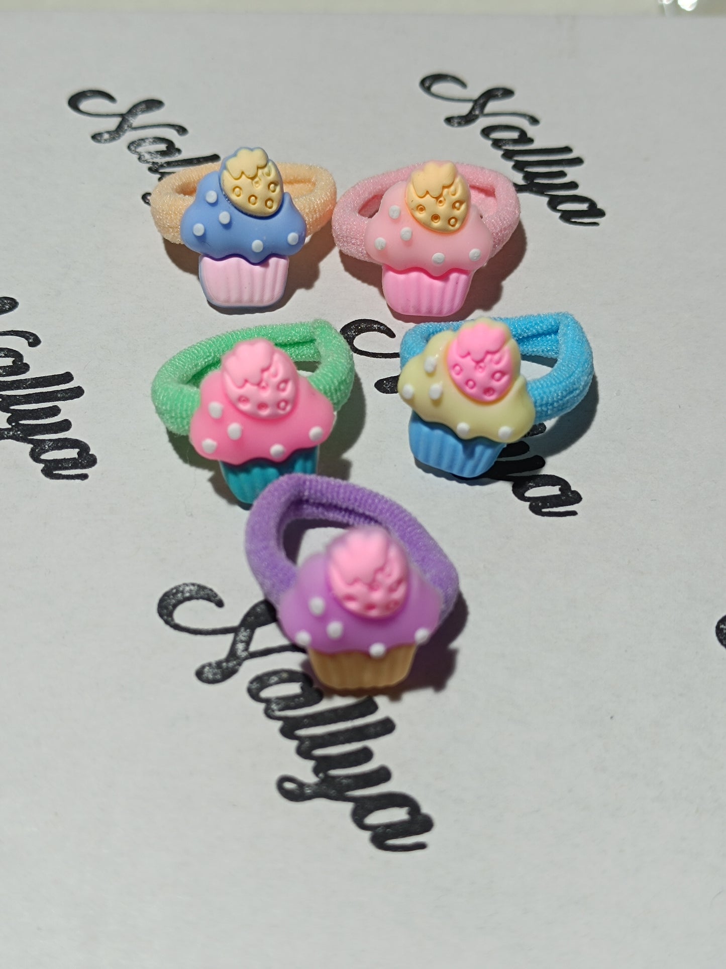 Lot de 10 mini chouchous cupcake