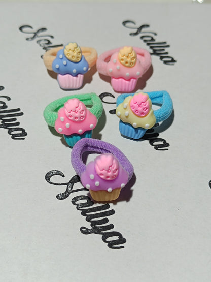 Lot de 10 mini chouchous cupcake